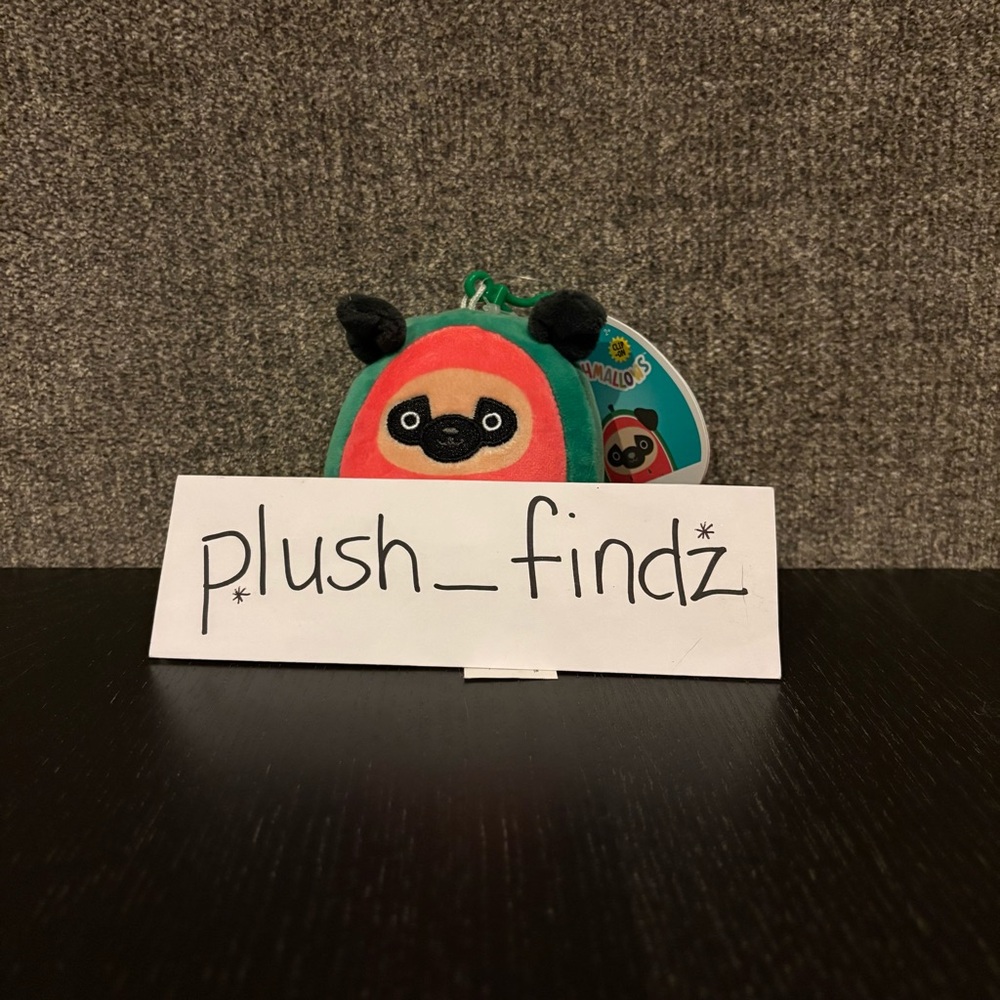 Prince Pug Squishmallow Watermelon Clip - Picture 4 of 4